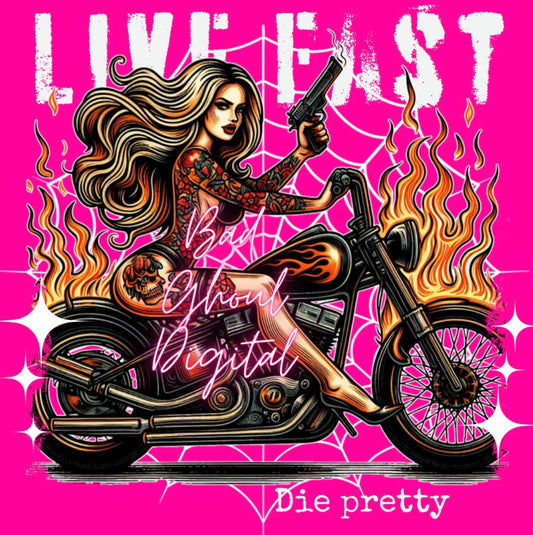 Live Fast Die Pretty Download PNG