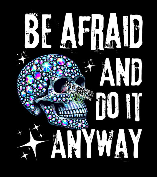 Be Afraid PNG download black and white