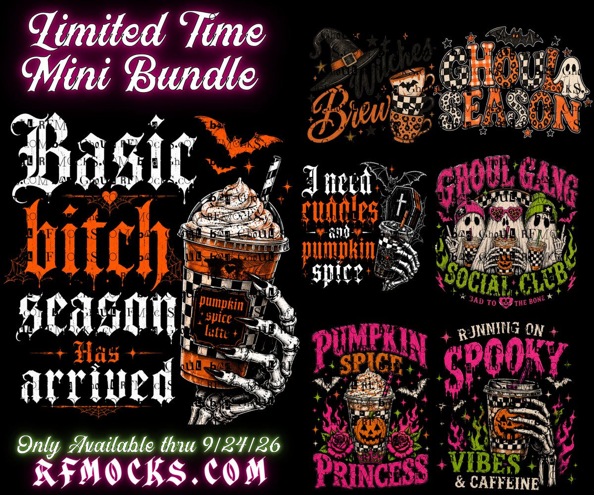 Halloween #3 | Limited Time Mini Bundle | PNG DOWNLOAD BLACK FAB ONLY