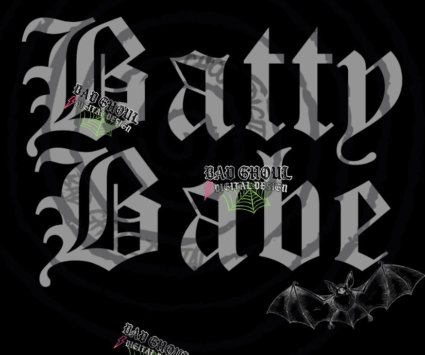 Batty Babe PNG DOWNLOAD black fabric only