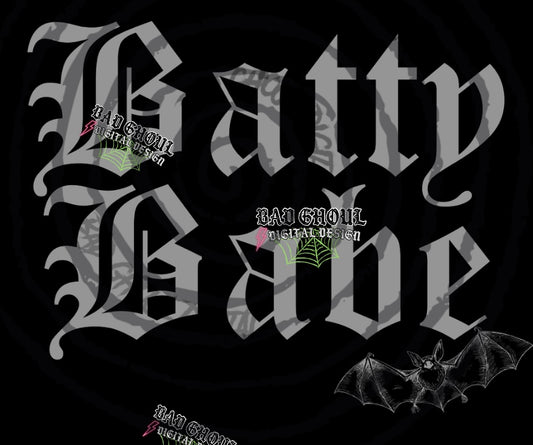 Batty Babe PNG DOWNLOAD black fabric only