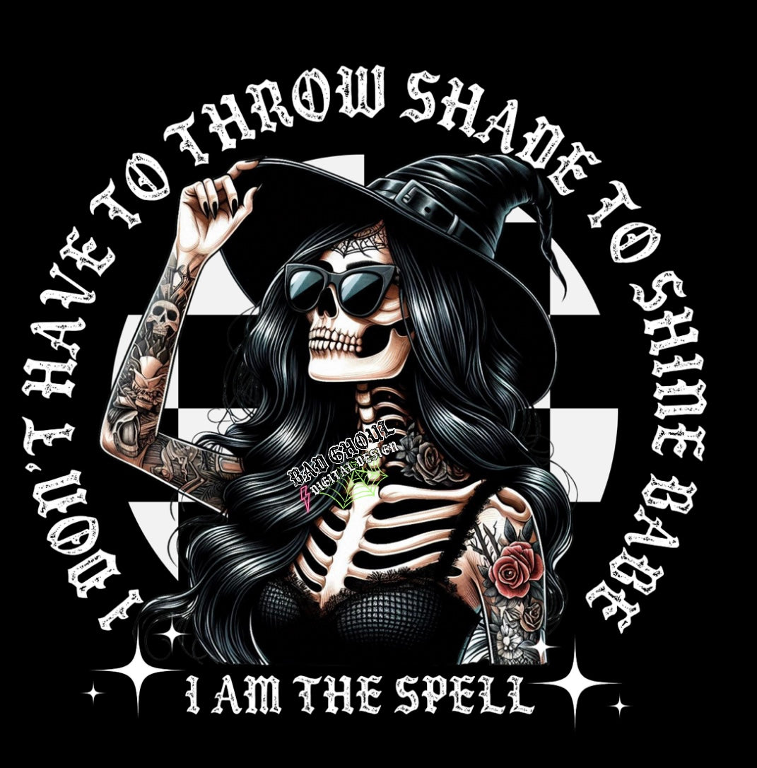 I am the Spell PNG Download 2 Files Black & White