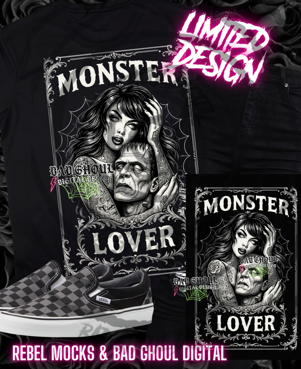 LIMITED- Monster Lover PNG DOWNLOAD Black Fab Only