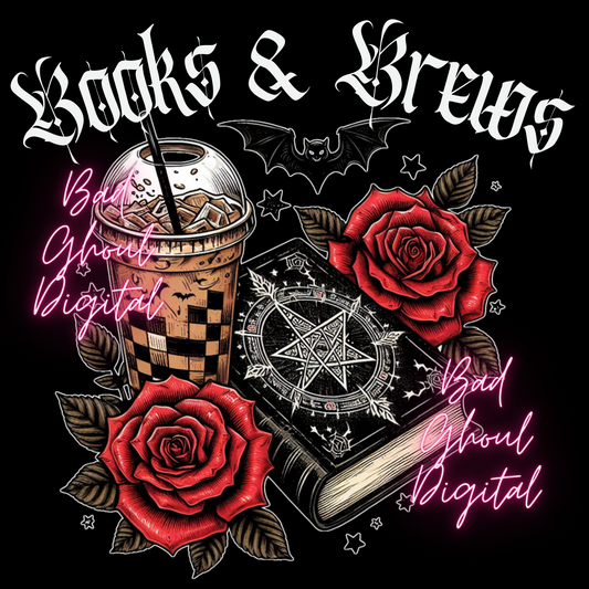 Books & Brews PNG download sub & DTF 2 files