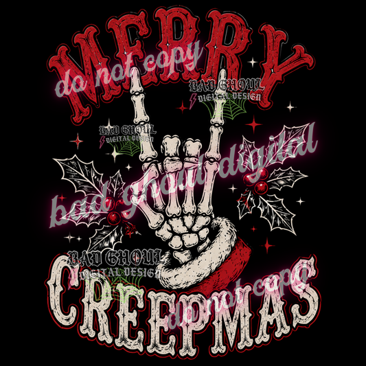 Merry Creepmas | PNG DOWNLOAD BLACK FAB ONLY