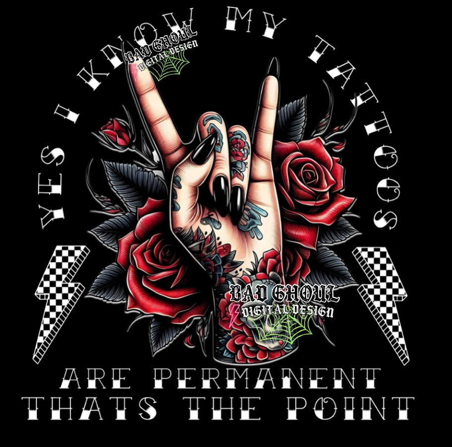 Tattoos are Permanent PNG Download