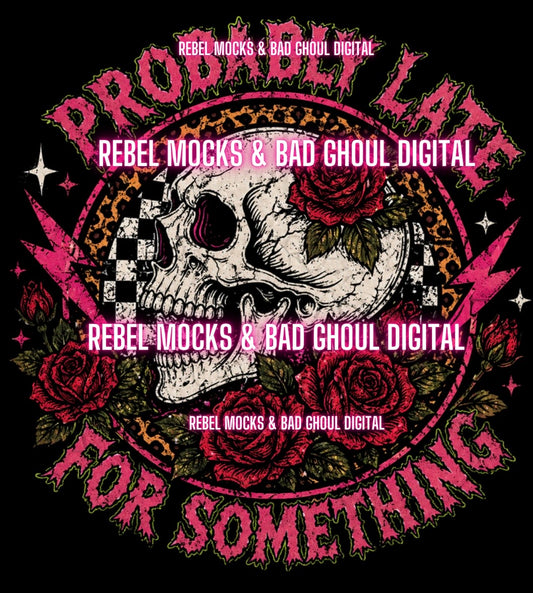 Probably Late | Black Fabric Ultra Grunge |PNG DOWNLOAD