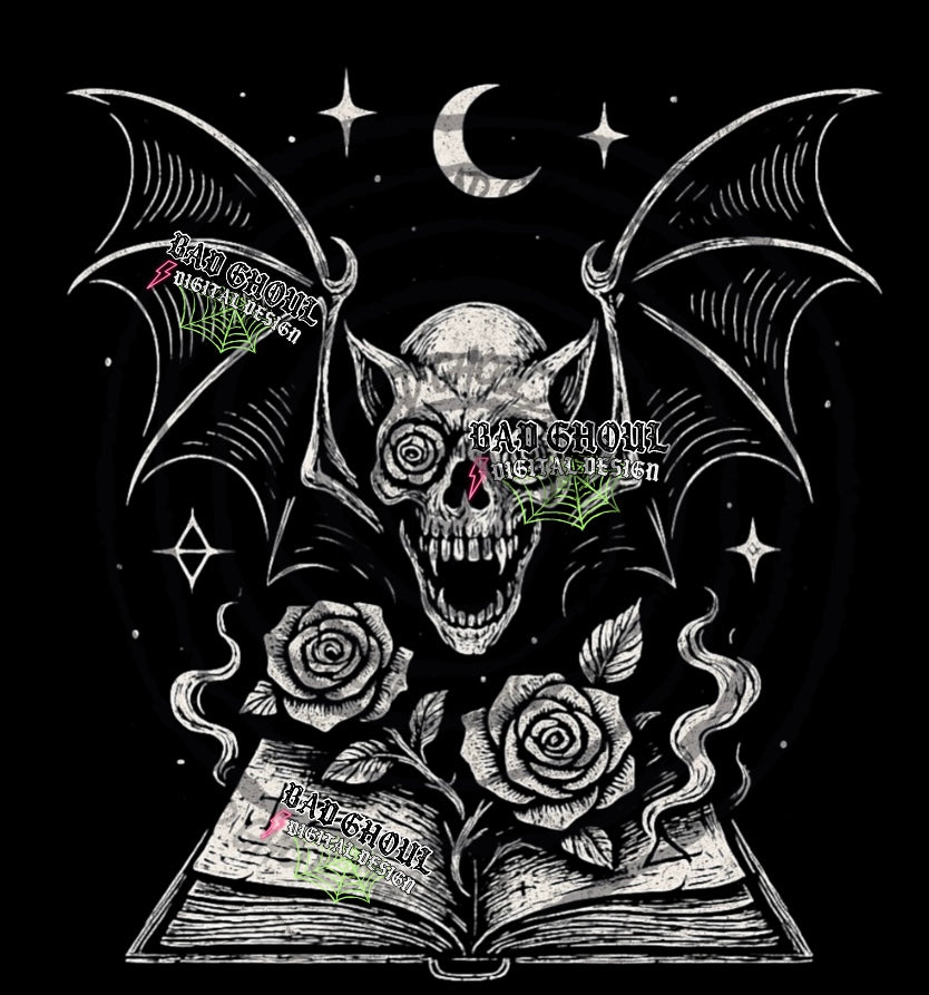 Bat Book PNG DOWNLOAD Black Fab Only