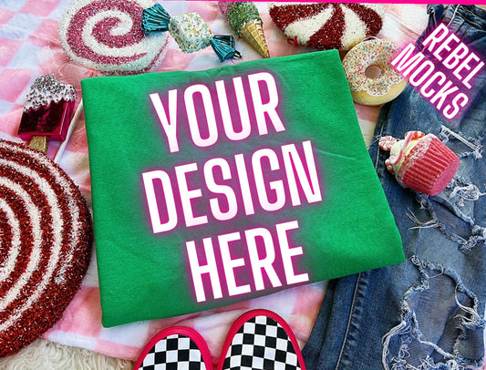 Kelly Green Flat Lay Mock Up TRENDING