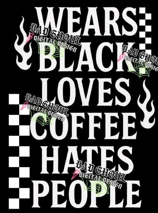 Wears Black PNG Download