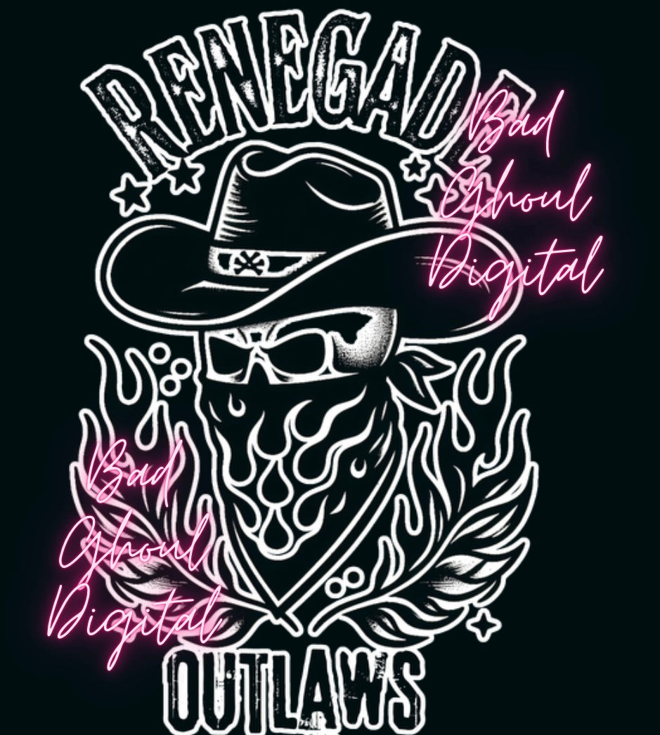 Renegade Outlaws PNG download sub & dtf