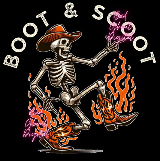 Boot Scoot PNG download sub & DTF friendly 2 Files