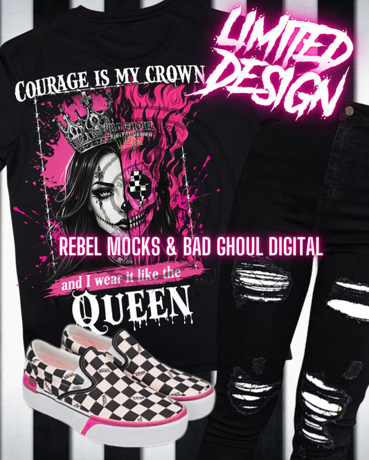 LIMITED Courage is my crown | PNG DOWNLOAD BLACK FAB ONLY