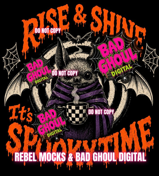 Rise & Shine |Black Fabric|PNG DOWNLOAD