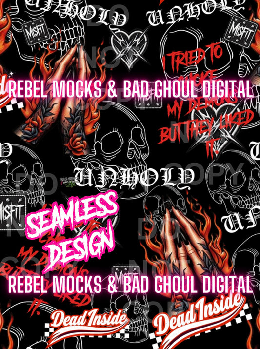 Unholy Seamless PNG Download
