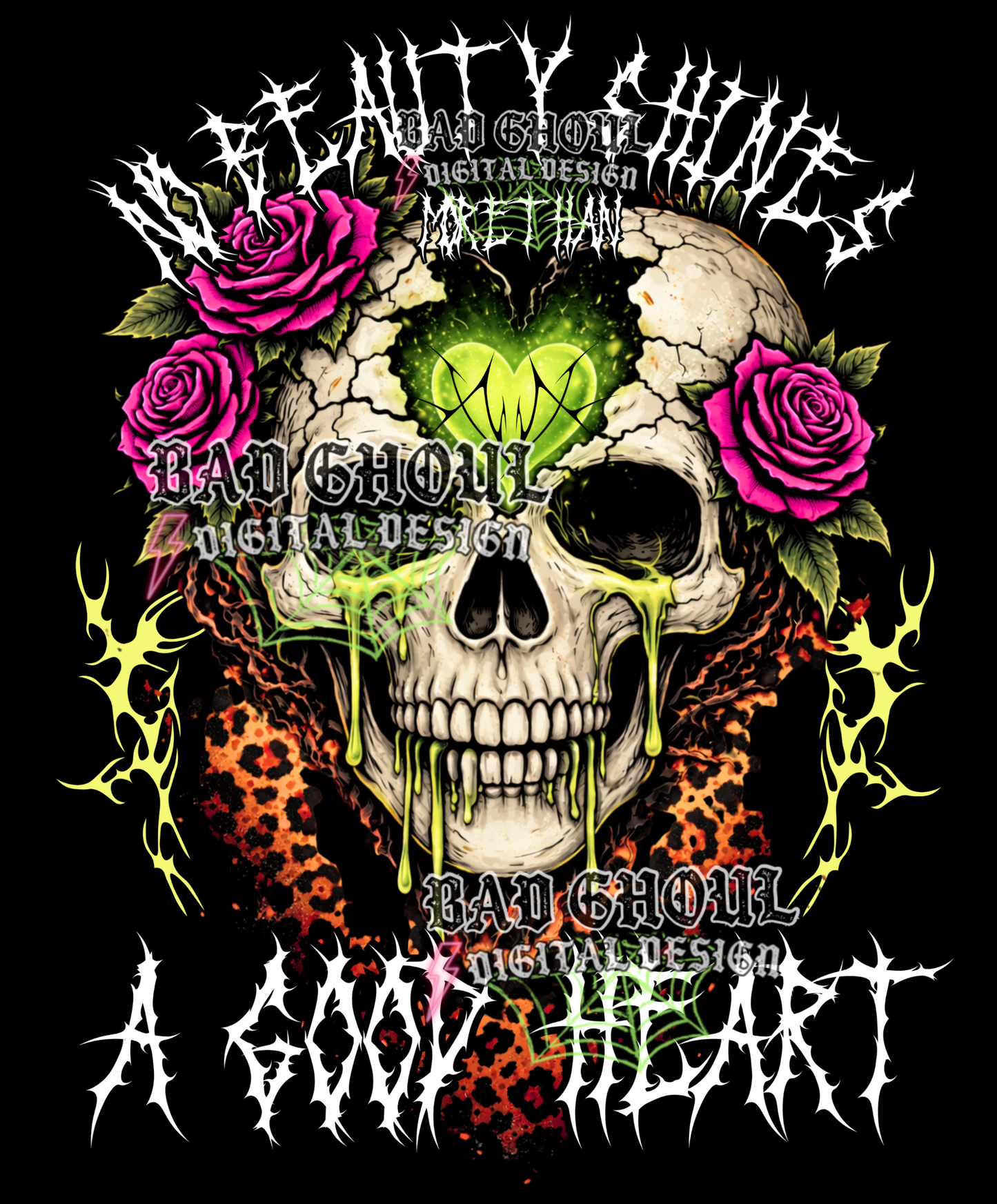 No beauty shines more than a good heart | PNG DOWNLOAD BLACK FAB ONLY