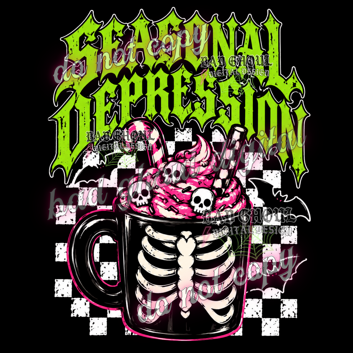 Seasonal Depression I  PNG DOWNLOAD BLACK FAB ONLY