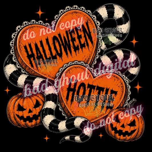 Halloween Hottie - Hearts | PNG DOWNLOAD