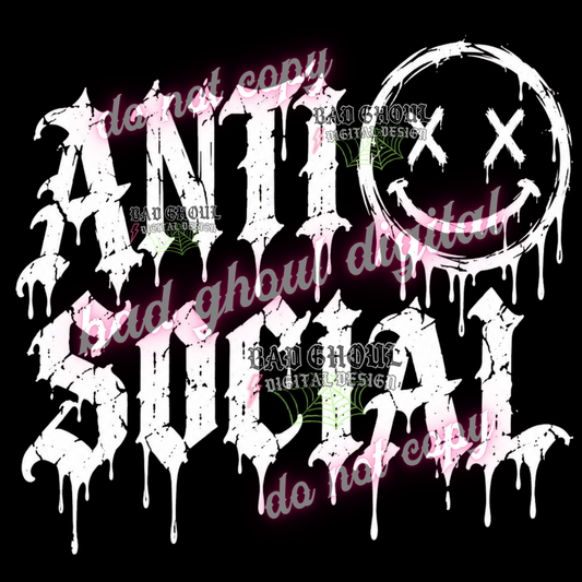 Anti Social  | PNG DOWNLOAD BLACK FAB ONLY