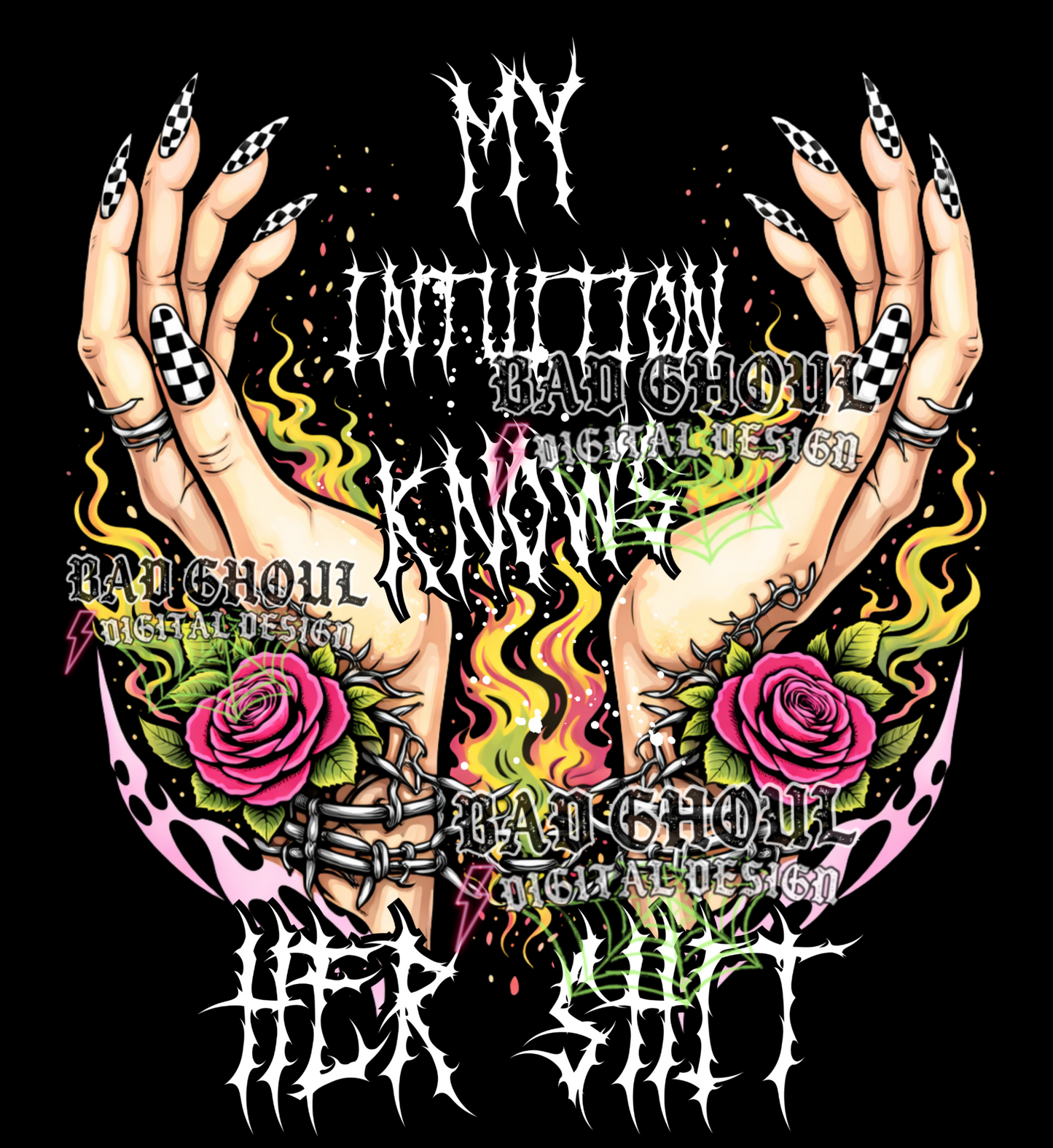 My intuition knows her shit | PNG DOWNLOAD BLACK FAB ONLY