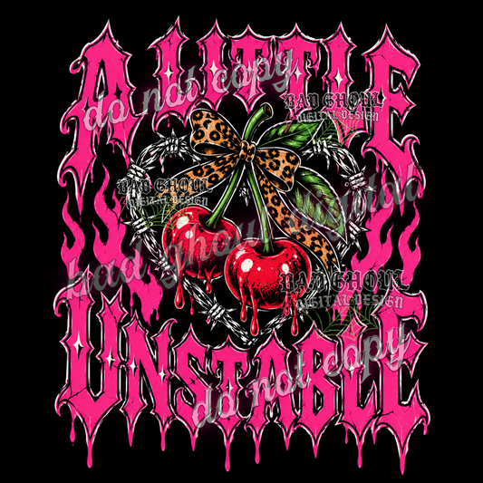 A little unstable | Cherries | PNG DOWNLOAD BLACK FAB ONLY