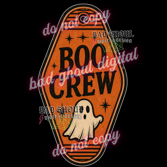 Boo Crew | Retro Hotel Keychain | PNG DOWNLOAD