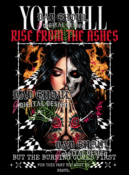 You will rise from the ashes | PNG DOWNLOAD BLACK FAB ONLY
