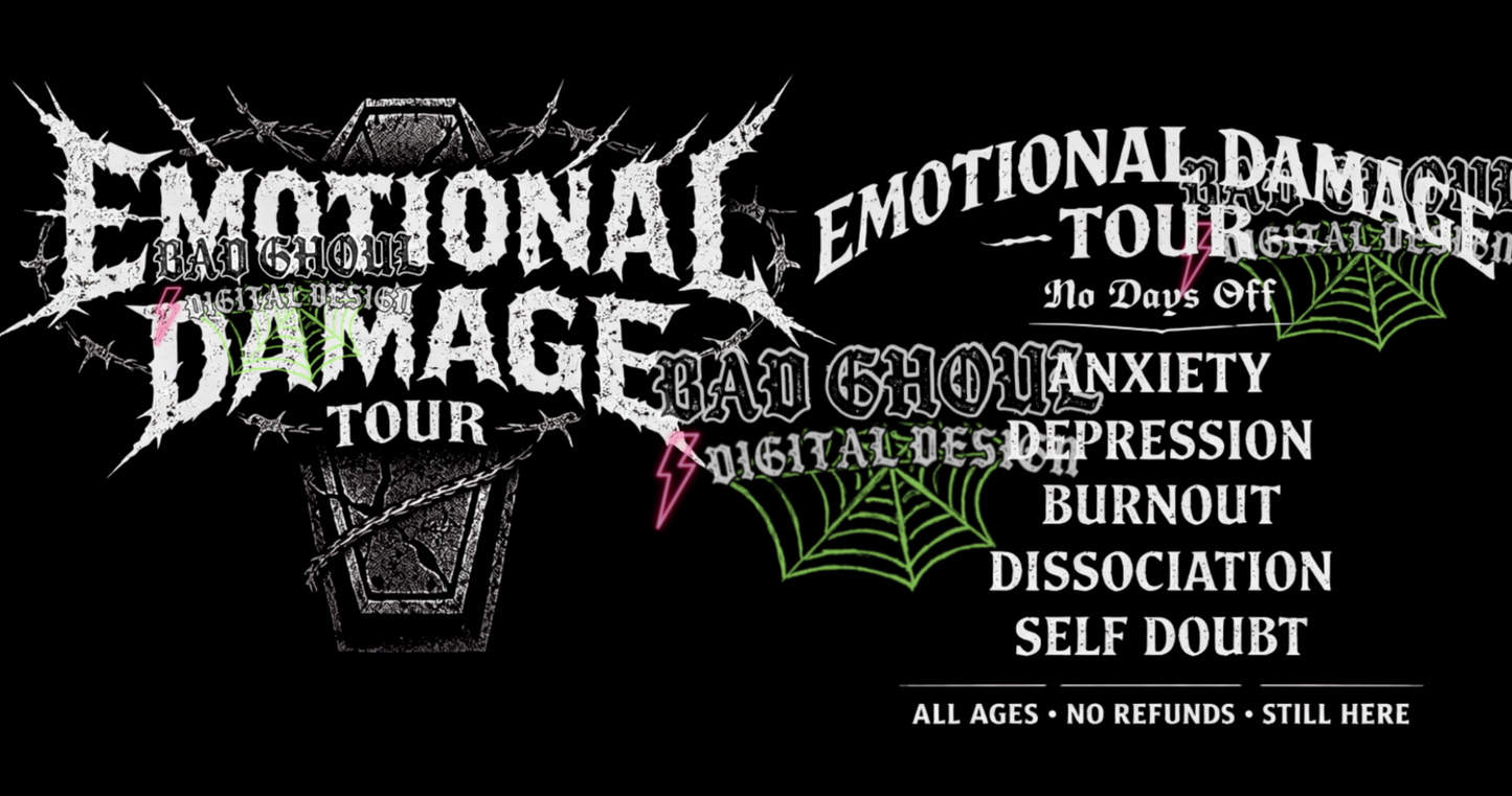 Emotional Damage Tour - Bundle |  PNG DOWNLOAD BLACK FAB ONLY