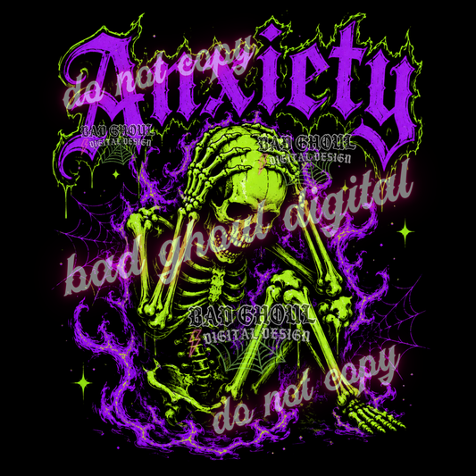 Anxiety | PNG DOWNLOAD | BLACK FAB ONLY