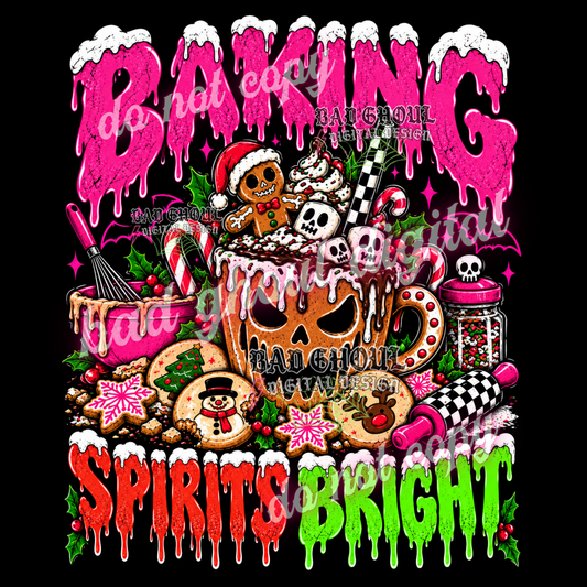 Baking Spirits Bright | PNG DOWNLOAD BLACK FAB ONLY