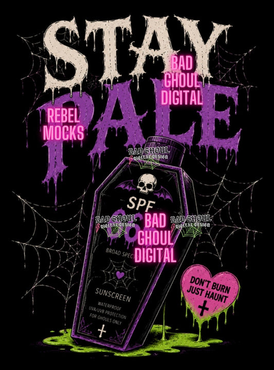 Stay Pale| Black Fabric|PNG DOWNLOAD