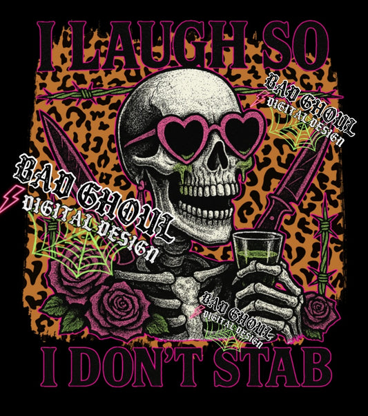 I laugh so i dont stab PNG Download