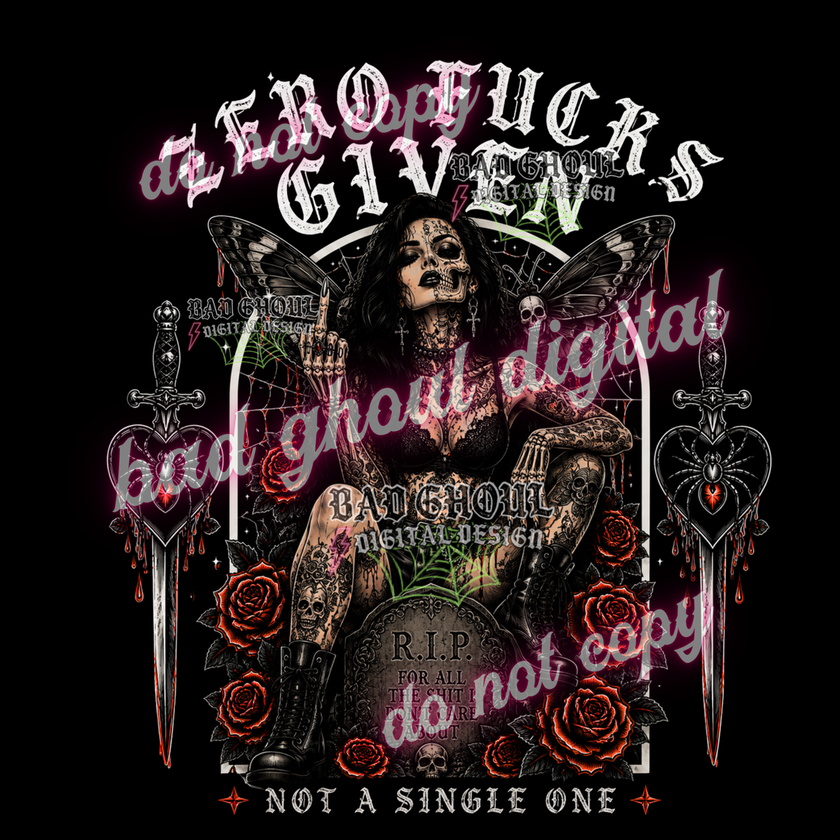 Zero fucks given | PNG DOWNLOAD BLACK FAB ONLY