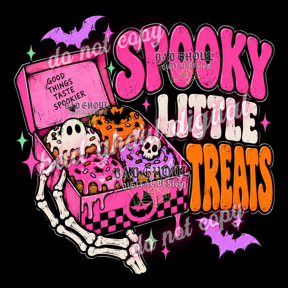 Spooky little treats | PNG DOWNLOAD BLACK FAB ONLY