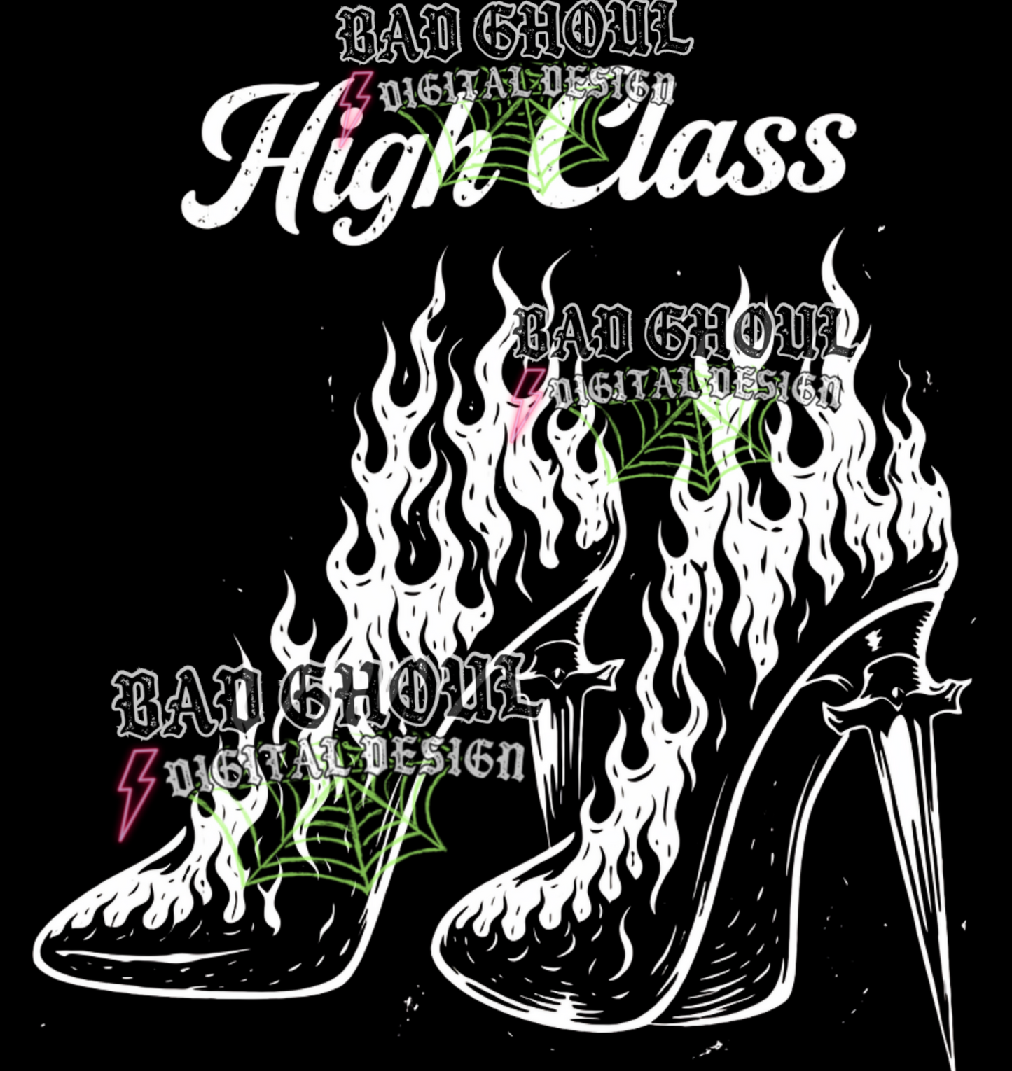 High Class - Fire High Heels | PNG DOWNLOAD BLACK FAB ONLY