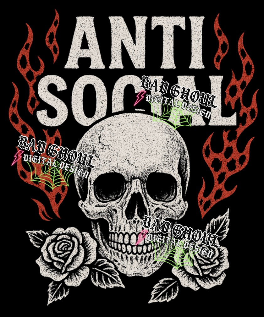Anti Social PNG DOWNLOAD Black Fab Only