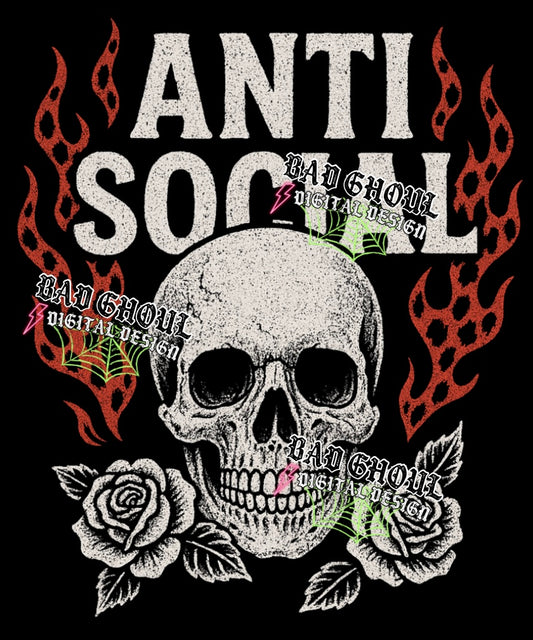 Anti Social PNG DOWNLOAD Black Fab Only