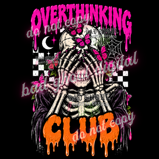 Overthinking Club | PNG DOWNLOAD BLACK FAB ONLY