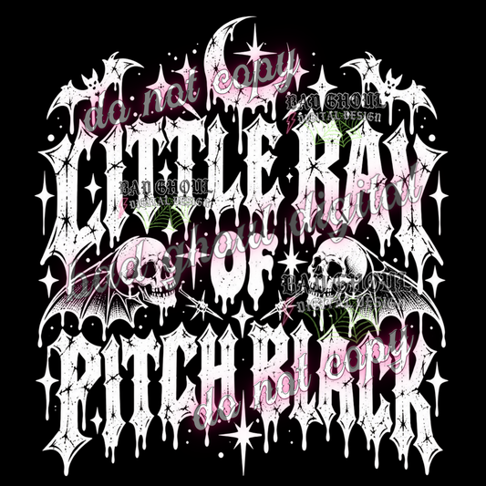 Little ray of pitch black | PNG DOWNLOAD BLACK FAB ONLY