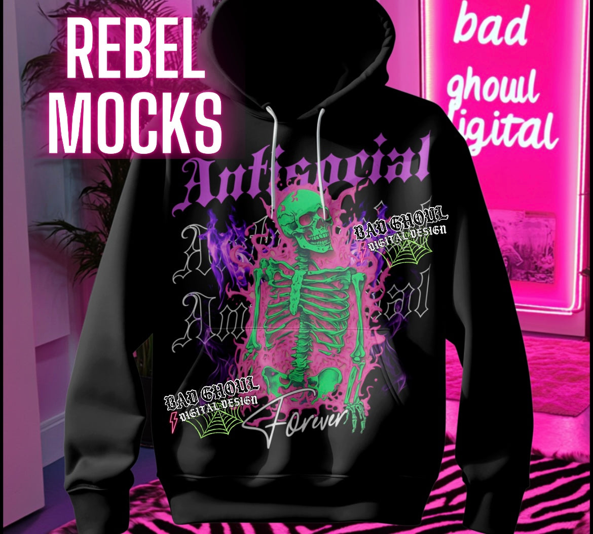 Antisocial Forever Best on Black Fabric PNG Download