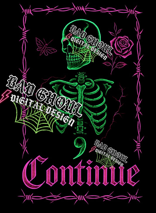 Continue- Black Fab Only PNG Download