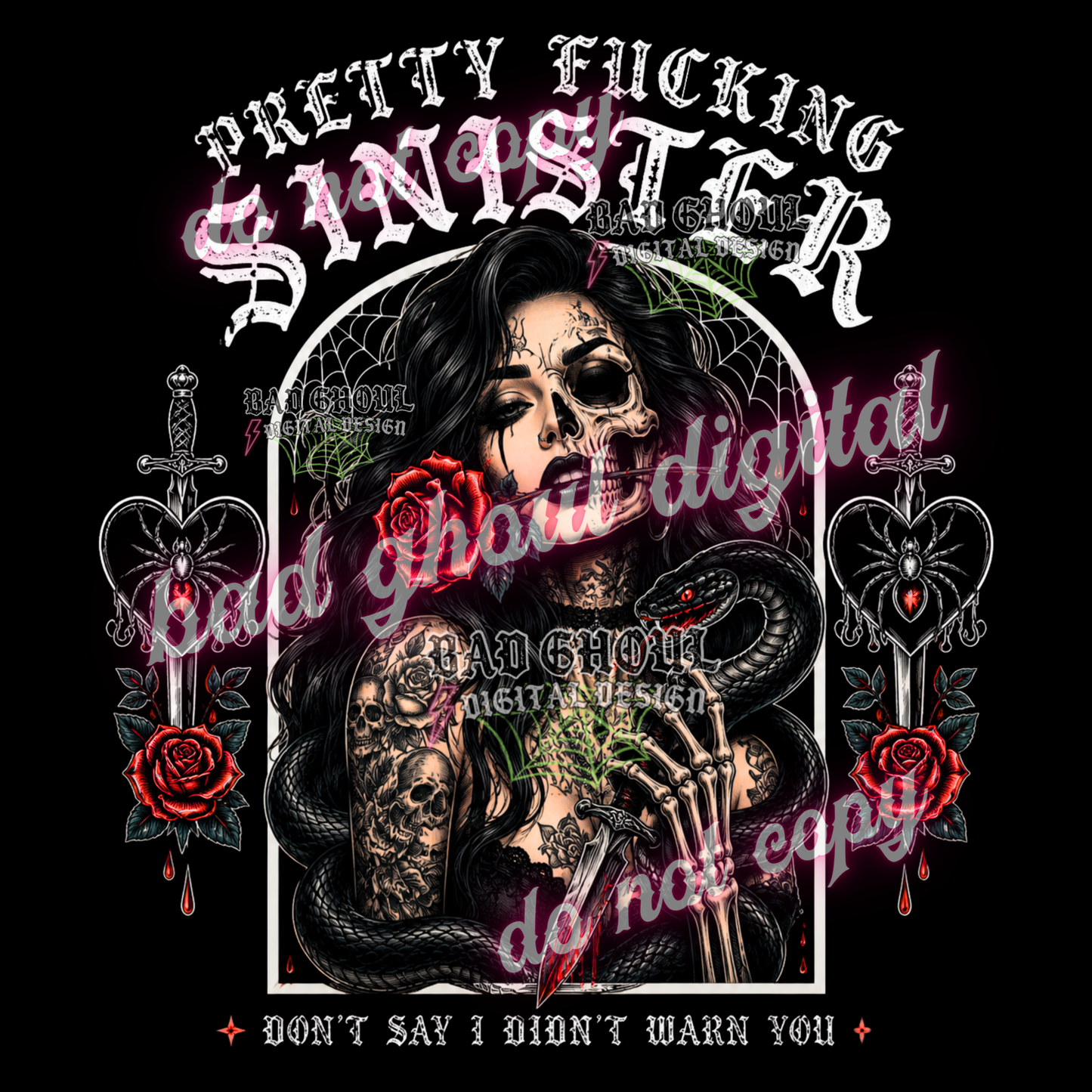 Pretty fucking sinister | PNG DOWNLOAD BLACK FAB ONLY