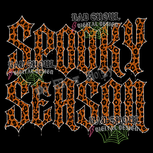 Spooky Season | PNG DOWNLOAD | Black Fabric Only