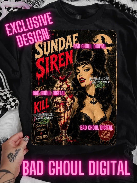 EXCLUSIVE | Sundae Siren| PNG DOWNLOAD| Black Fabric