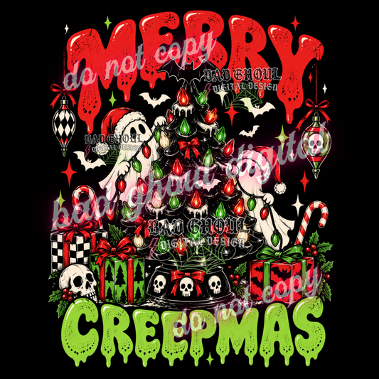 Merry Creepmas | PNG DOWNLOAD BLACK FAB ONLY