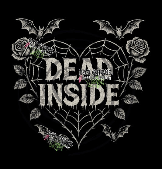 Dead Inside PNG DOWNLOAD black fabric only
