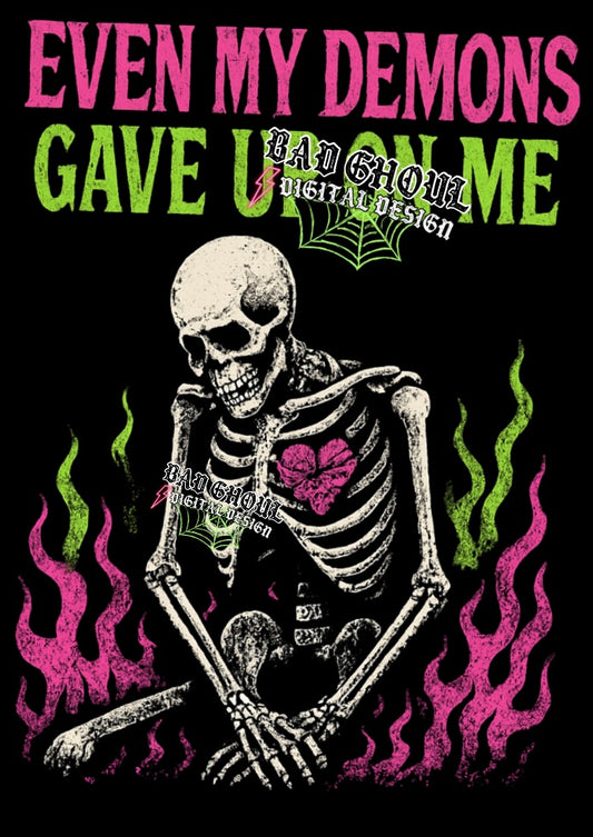 Even MY Demons PNG Download Black Fabric Only