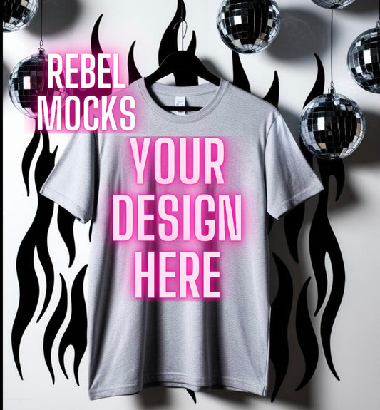 Jerzee Silver Tee Edgy Trendy Mock Up