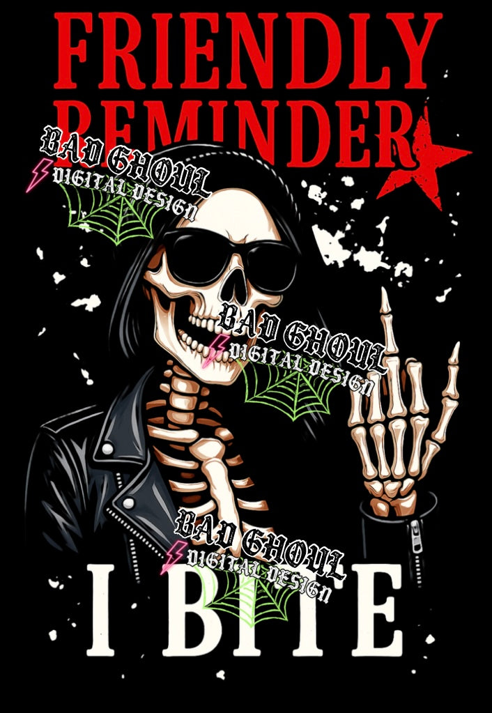 Friendly Reminder PNG DOWNLOAD Black Fabric Only