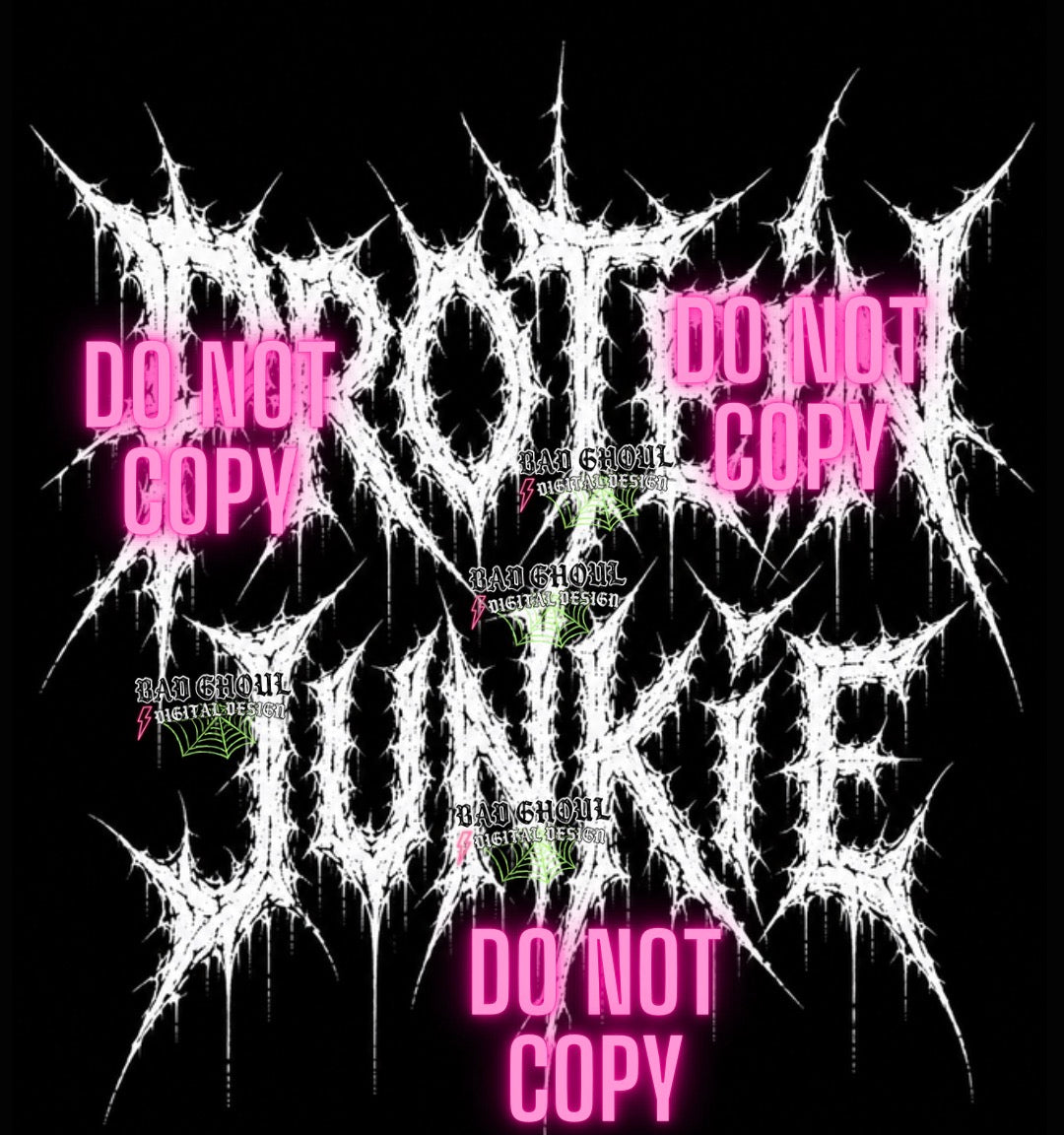 Protein Junkie| PNG DOWNLOAD | Black Fabric Only